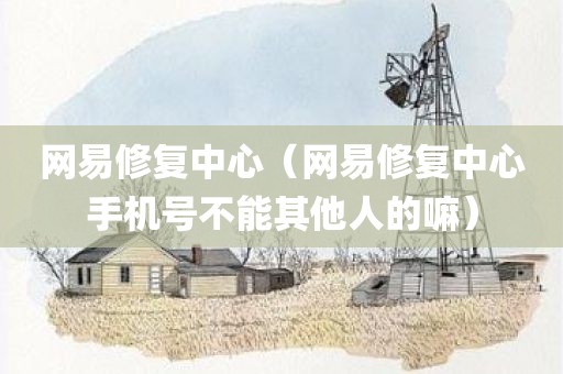 网易修复中心（网易修复中心手机号不能其他人的嘛）