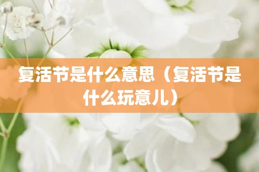 复活节是什么意思（复活节是什么玩意儿）