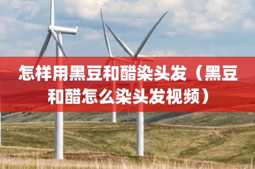 怎样用黑豆和醋染头发（黑豆和醋怎么染头发视频）