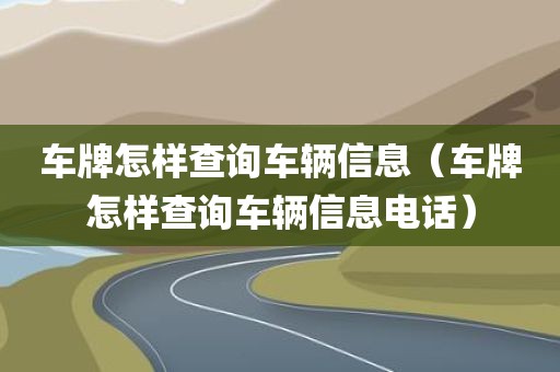 车牌怎样查询车辆信息(车牌怎样查询车辆信息电话) 车牌怎样查询车辆信息(车牌怎样查询车辆信息电话)