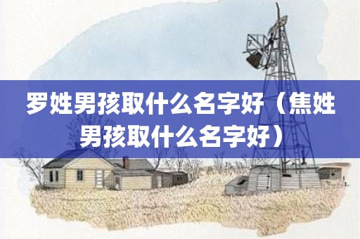 罗姓男孩取什么名字好（焦姓男孩取什么名字好）