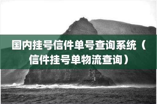 国内挂号信件单号查询系统（信件挂号单物流查询）