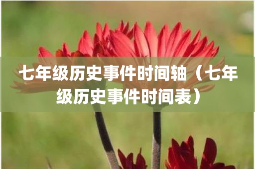 七年级历史事件时间轴（七年级历史事件时间表）