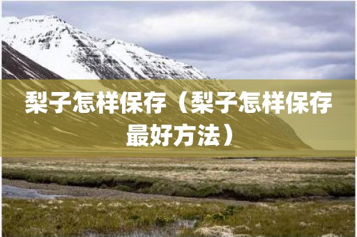 梨子怎样保存（梨子怎样保存最好方法）