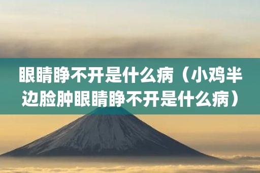 眼睛睁不开是什么病（小鸡半边脸肿眼睛睁不开是什么病）