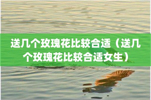 送几个玫瑰花比较合适（送几个玫瑰花比较合适女生）