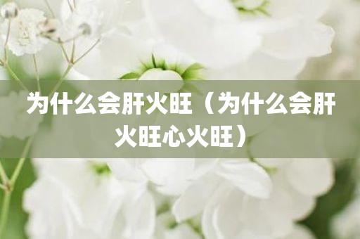 为什么会肝火旺（为什么会肝火旺心火旺）