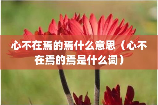 心不在焉的焉什么意思（心不在焉的焉是什么词）