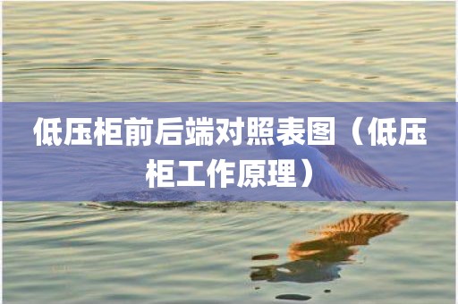 低压柜前后端对照表图（低压柜工作原理）