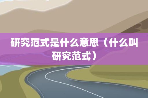 研究范式是什么意思（什么叫研究范式）