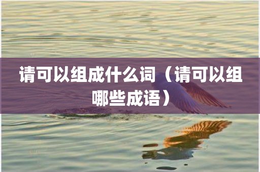 请可以组成什么词（请可以组哪些成语）