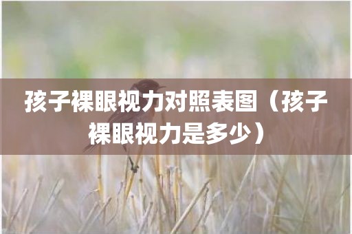 孩子裸眼视力对照表图（孩子裸眼视力是多少）