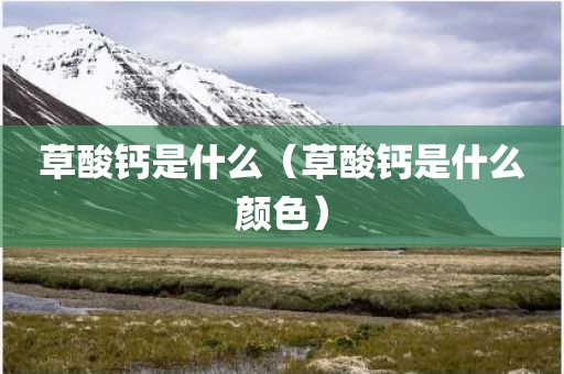 草酸钙是什么（草酸钙是什么颜色）