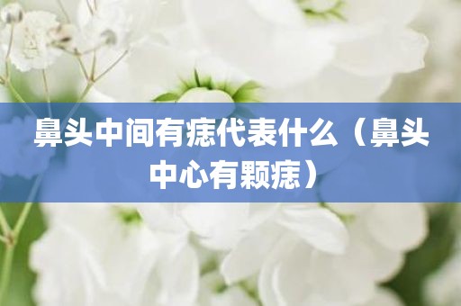 鼻头中间有痣代表什么（鼻头中心有颗痣）