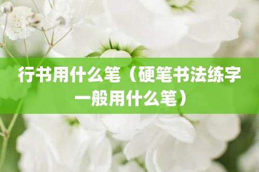 行书用什么笔（硬笔书法练字一般用什么笔）