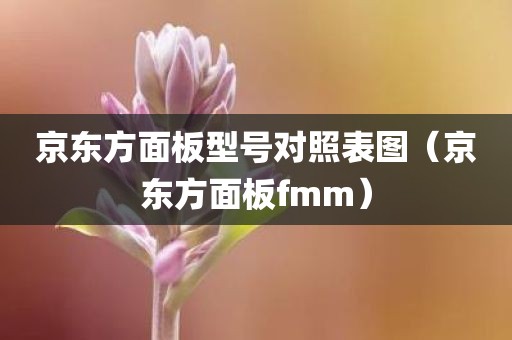 京东方面板型号对照表图（京东方面板fmm）