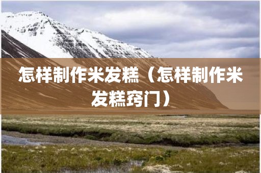 怎样制作米发糕（怎样制作米发糕窍门）