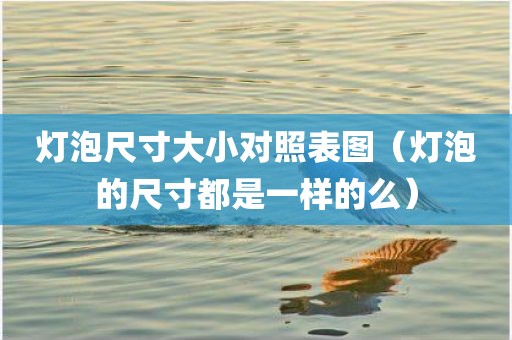 灯泡尺寸大小对照表图（灯泡的尺寸都是一样的么）