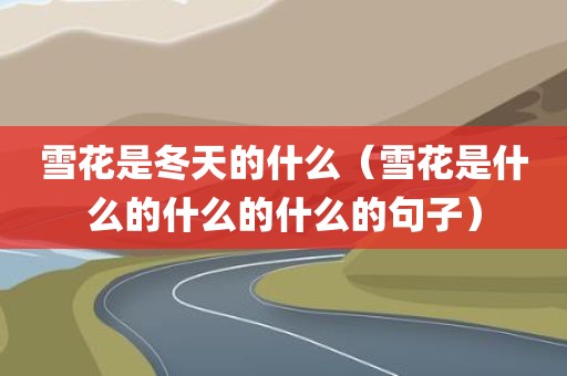 雪花是冬天的什么（雪花是什么的什么的什么的句子）