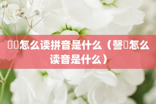 鮟鱇怎么读拼音是什么（謦欬怎么读音是什么）