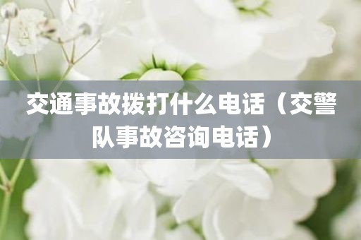 交通事故拨打什么电话(交警队事故咨询电话)