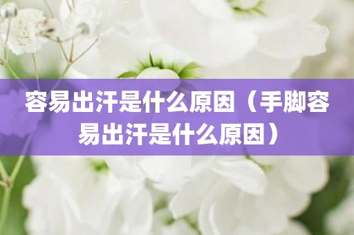 容易出汗是什么原因（手脚容易出汗是什么原因）