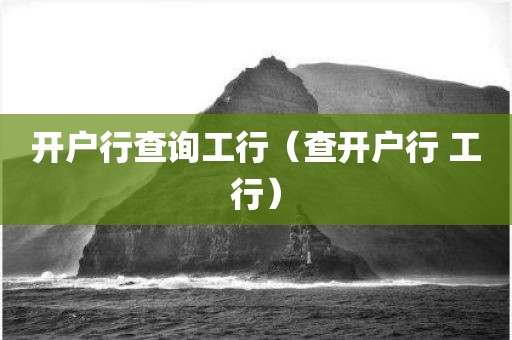 开户行查询工行（查开户行 工行）