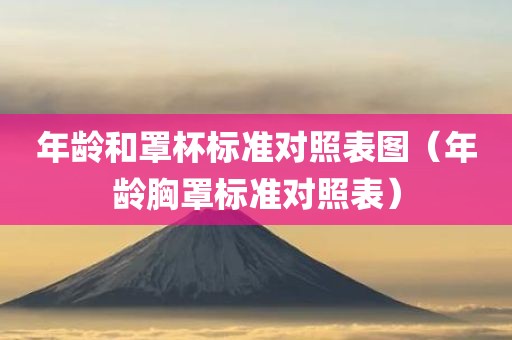 年龄和罩杯标准对照表图（年龄胸罩标准对照表）