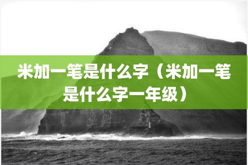 米加一笔是什么字（米加一笔是什么字一年级）