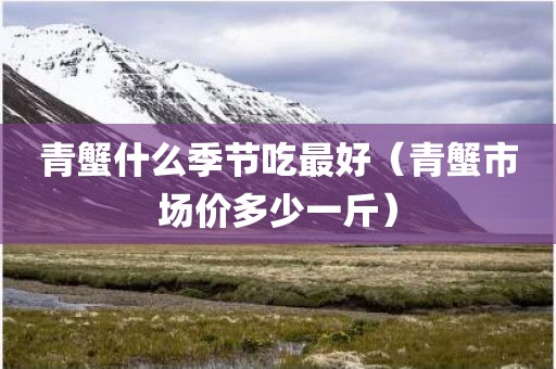 青蟹什么季节吃最好（青蟹市场价多少一斤）