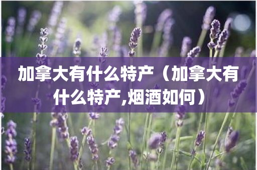 加拿大有什么特产(加拿大有什么特产,烟酒如何) 加拿大有什么特产(加拿大有什么特产,烟酒如何)