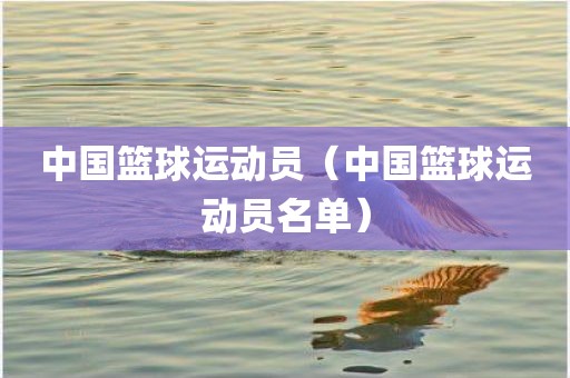 中国篮球运动员（中国篮球运动员名单）