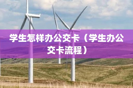 学生怎样办公交卡（学生办公交卡流程）