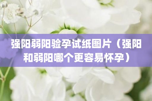 强阳弱阳验孕试纸图片（强阳和弱阳哪个更容易怀孕）