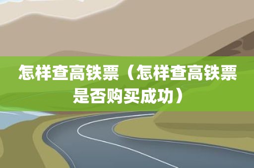 怎样查高铁票（怎样查高铁票是否购买成功）