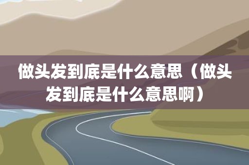 做头发到底是什么意思（做头发到底是什么意思啊）