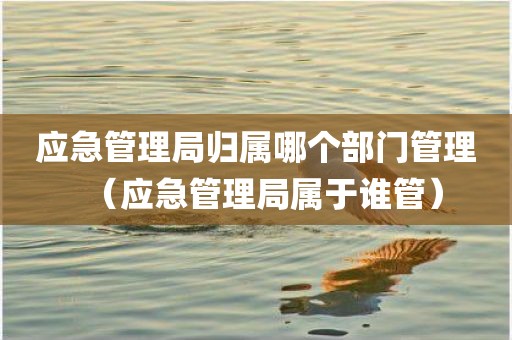 应急管理局归属哪个部门管理（应急管理局属于谁管）