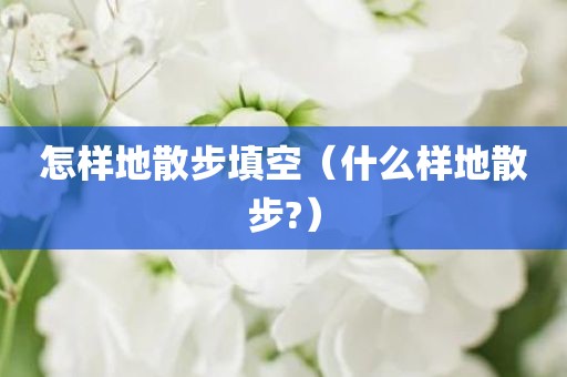 怎样地散步填空（什么样地散步?）