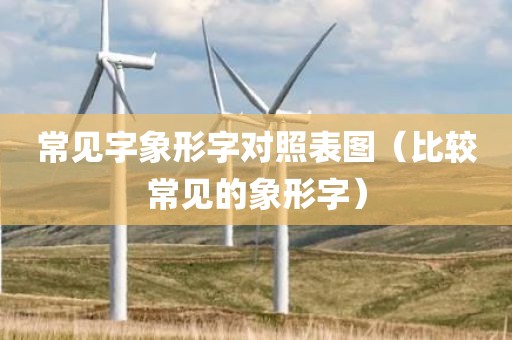 常见字象形字对照表图（比较常见的象形字）