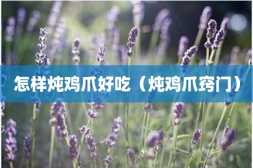 怎样炖鸡爪好吃（炖鸡爪窍门）