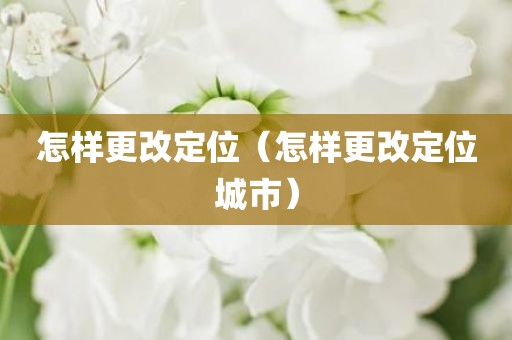 怎样更改定位（怎样更改定位城市）