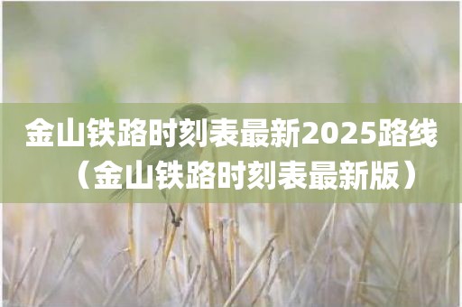 金山铁路时刻表最新2025路线（金山铁路时刻表最新版）