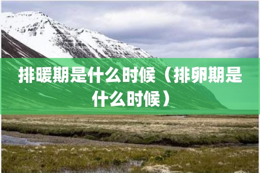 排暖期是什么时候（排卵期是什么时候）