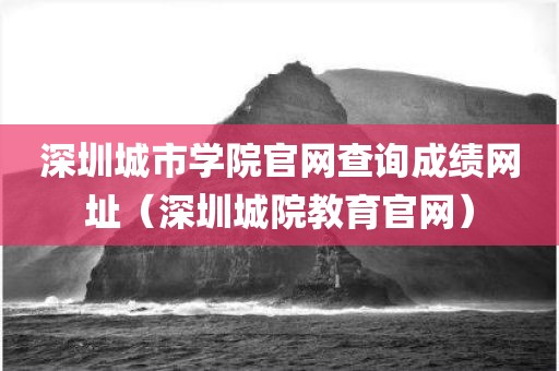 深圳城市学院官网查询成绩网址（深圳城院教育官网）