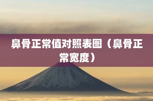 鼻骨正常值对照表图(鼻骨正常宽度)
