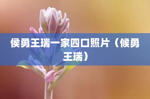 侯勇王瑞一家四口照片（候勇王瑞）