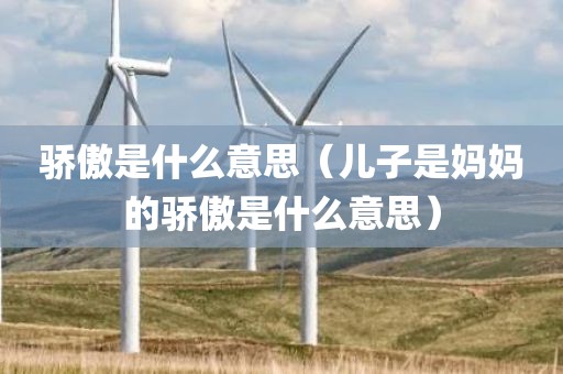 骄傲是什么意思（儿子是妈妈的骄傲是什么意思）