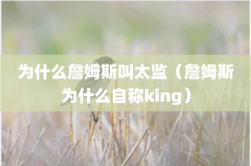 为什么詹姆斯叫太监（詹姆斯为什么自称king）