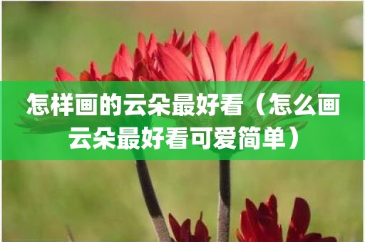 怎样画的云朵最好看（怎么画云朵最好看可爱简单）