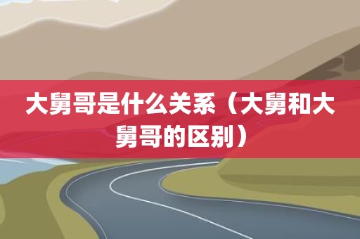 大舅哥是什么关系（大舅和大舅哥的区别）